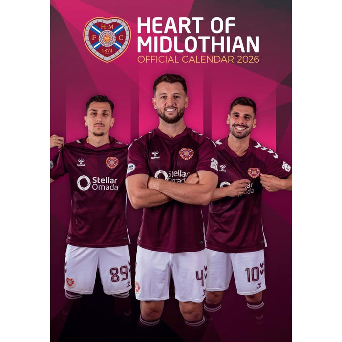 Hearts FC A3 Calendar 2026