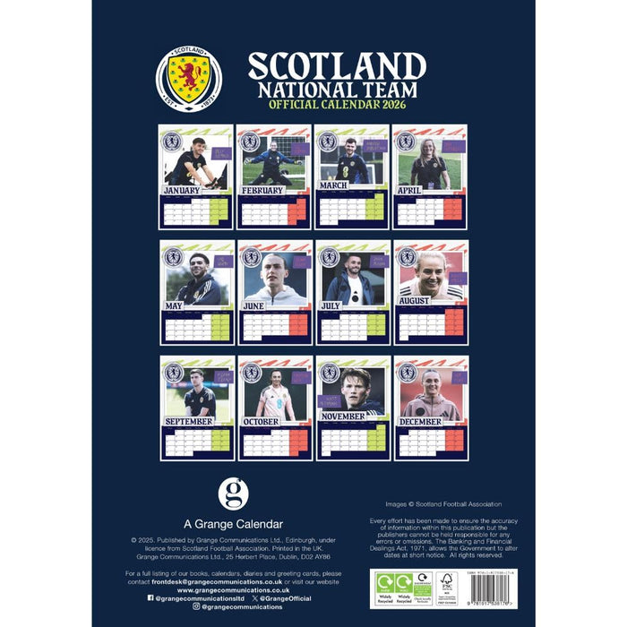 Scottish FA A3 Calendar 2026