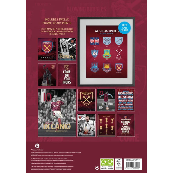 West Ham United FC Deluxe Calendar 2026
