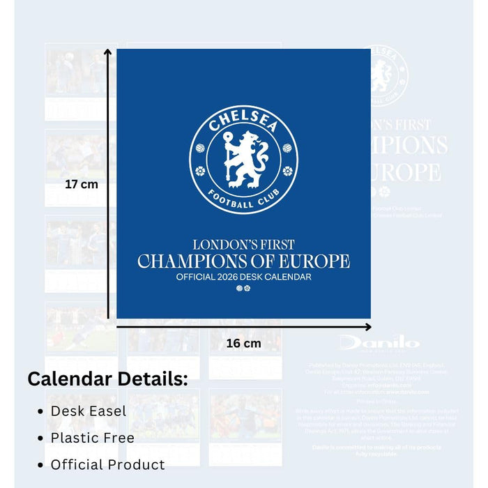 Chelsea FC Desktop Calendar 2026