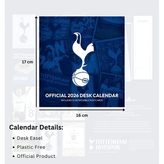 Tottenham Hotspur FC Desktop Calendar 2026