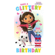 Gabby's Dollhouse Glittery Birthday Card