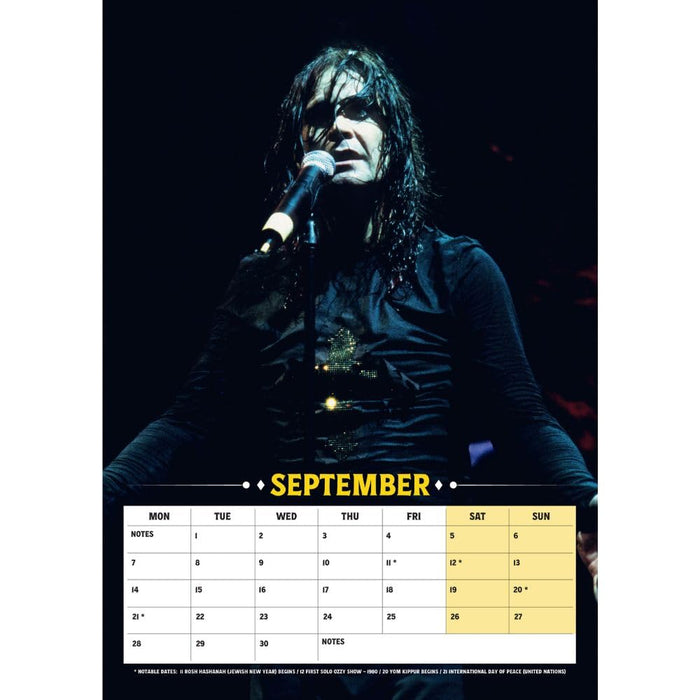 Ozzy Osbourne A3 Calendar 2026