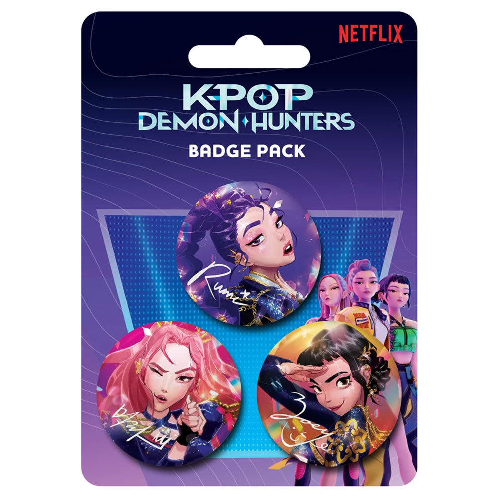 K-POP Demon Hunters 3 Button Badges | Excellent Pick