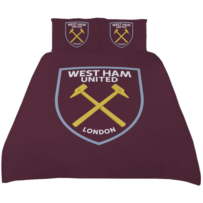 West Ham United FC Crest Double Duvet Set