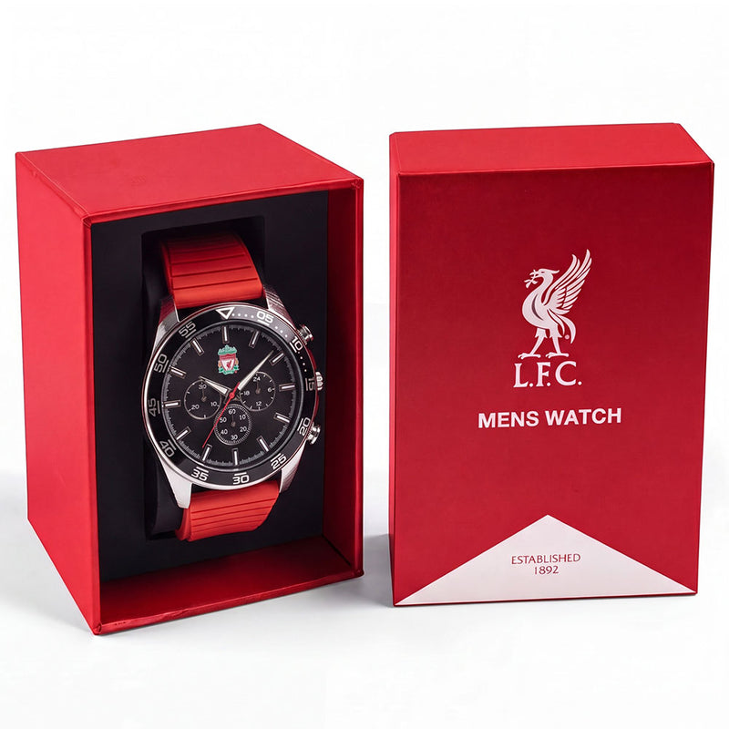 Liverpool FC Mens Silicone Strap Chronograph Watch