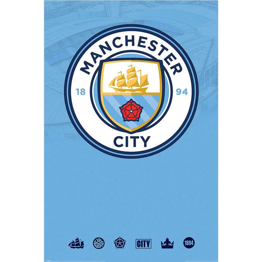 Manchester City FC Crest Poster 162 - Excellent Pick