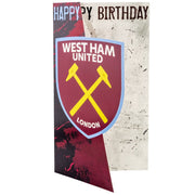West Ham United FC Crest Birthday Card - Excellent Pick