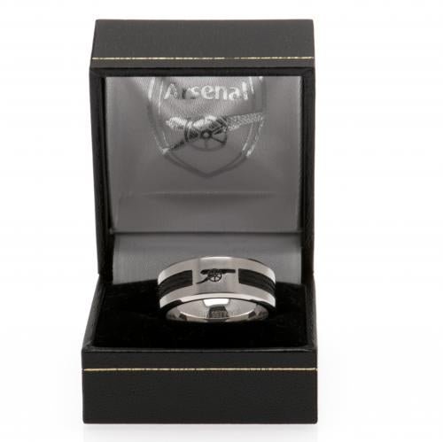 Arsenal FC Black Inlay Ring Small - Excellent Pick
