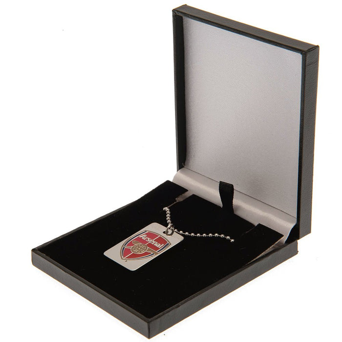 Arsenal FC Enamel Crest Dog Tag & Chain - Excellent Pick