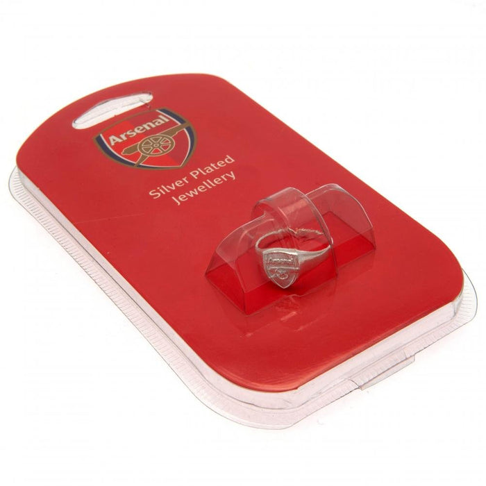 Arsenal FC Silver Plated Crest Ring Large - Excellent Pick