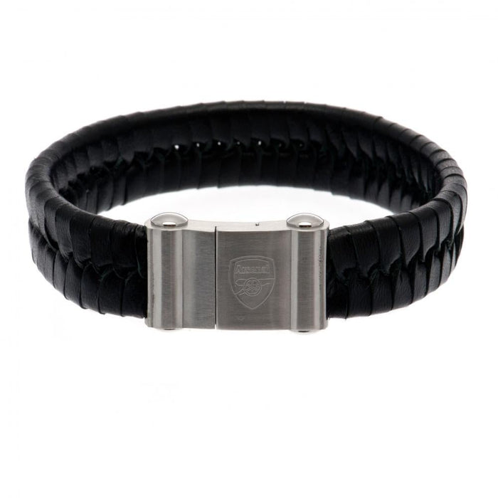 Arsenal FC Single Plait Leather Bracelet - Excellent Pick