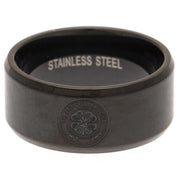 Celtic FC Black IP Ring Small - Excellent Pick