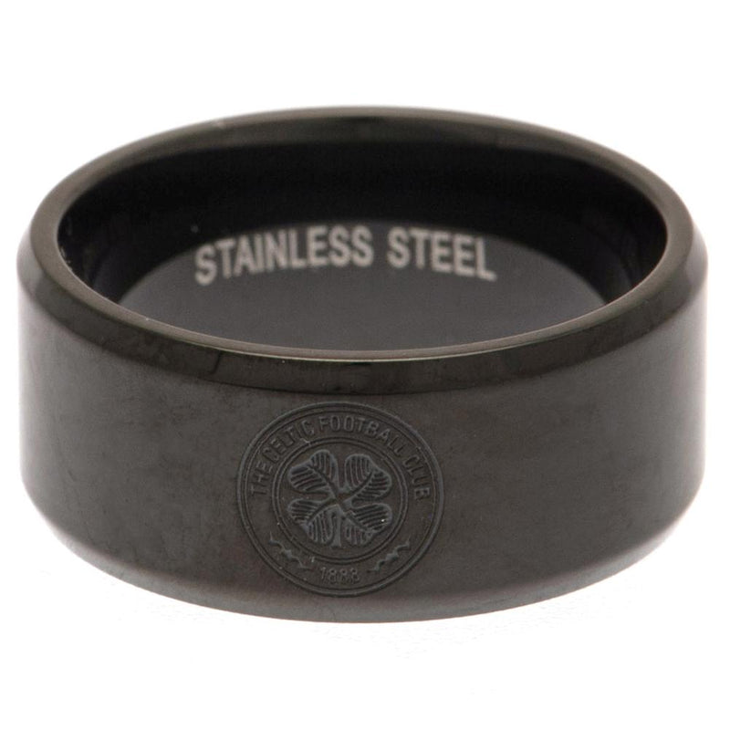 Celtic FC Black IP Ring Small - Excellent Pick