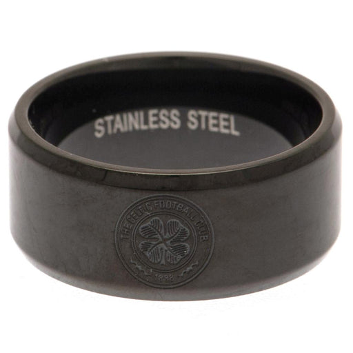 Celtic FC Black IP Ring Small - Excellent Pick