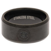 Celtic FC Black IP Ring Small - Excellent Pick