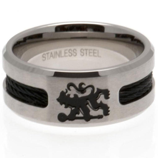 Chelsea Fc Black Inlay Ring Medium - Excellent Pick