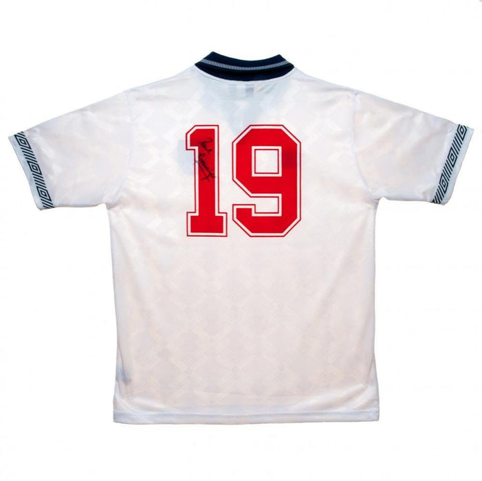 England FA Gascoigne Signed Shirt - Excellent Pick