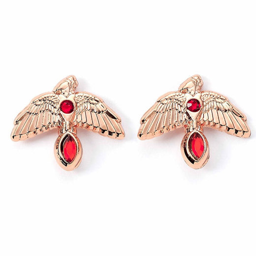 Harry Potter Rose Gold Plated Earrings Fawkes - Excellent Pick