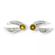 Harry Potter Sterling Silver Crystal Earrings Golden Snitch - Excellent Pick