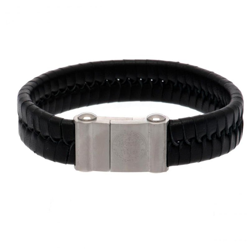 Leicester City FC Single Plait Leather Bracelet - Excellent Pick