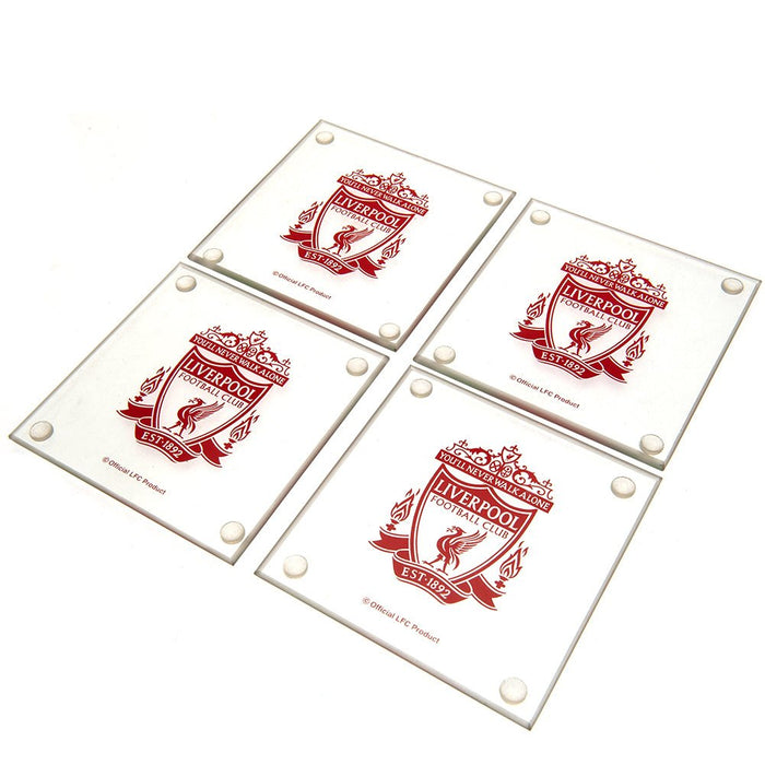 Liverpool FC 4pk Glass Coaster Set - Excellent Pick