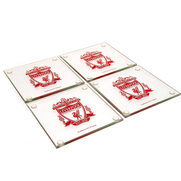 Liverpool FC 4pk Glass Coaster Set - Excellent Pick