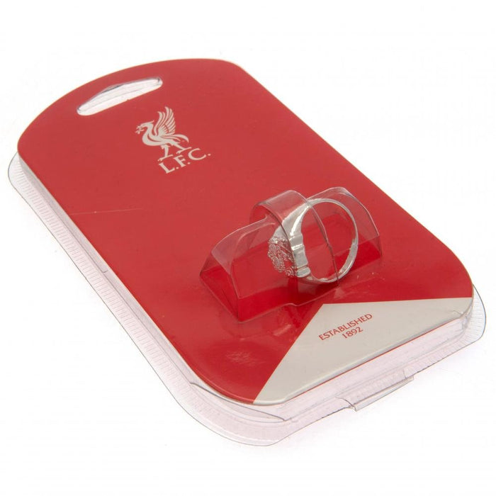 Liverpool FC Silver Plated Crest Ring Medium - Excellent Pick