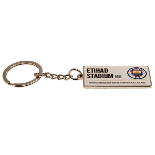 Manchester City FC Embossed Street Sign Keyring - Excellent Pick