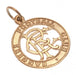 Rangers FC 9ct Gold Pendant Round Crest - Excellent Pick