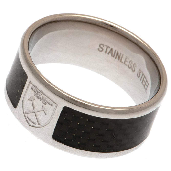 West Ham United FC Carbon Fibre Ring Small - Excellent Pick