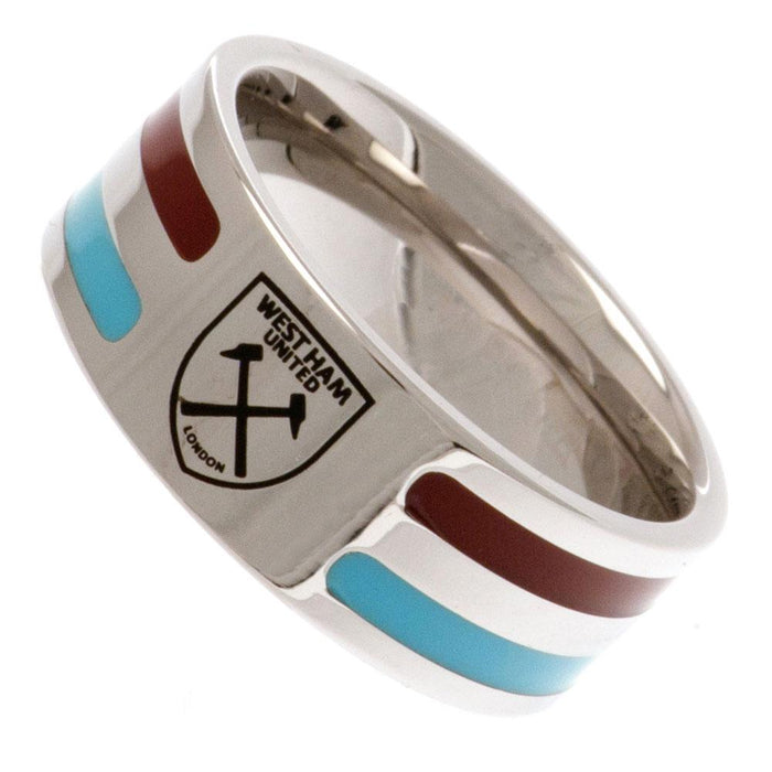 West Ham United FC Colour Stripe Ring Medium - Excellent Pick