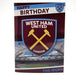 West Ham United FC Musical Birthday Card - Excellent Pick